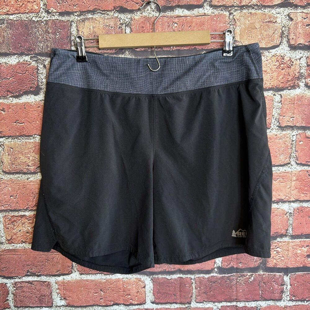 REI Shorts Womens Large Black Back Zip Pocket Quick Dry